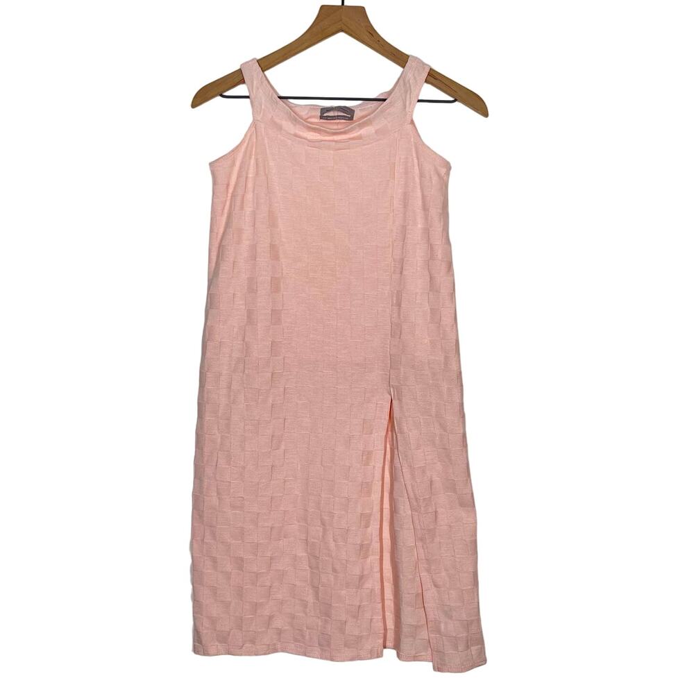 Urban Outfitters Retro Style Pink Mini Dress Size Small Split Leg Check Pattern